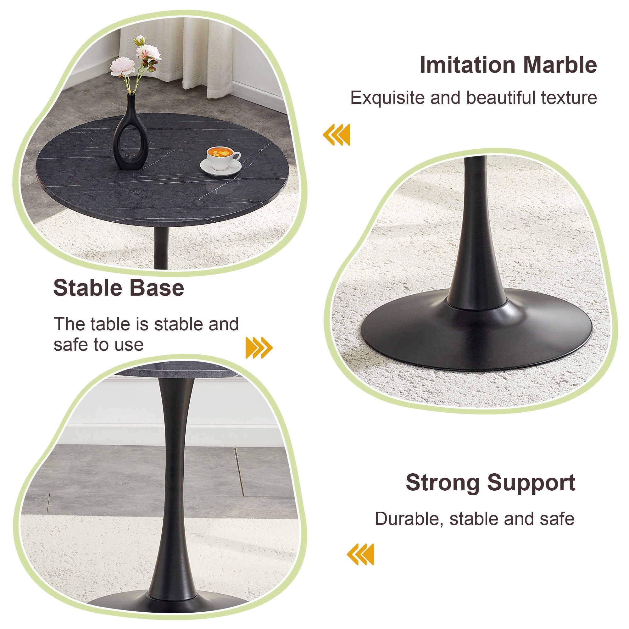 Ergonomic Round Dining Table For Kitchen