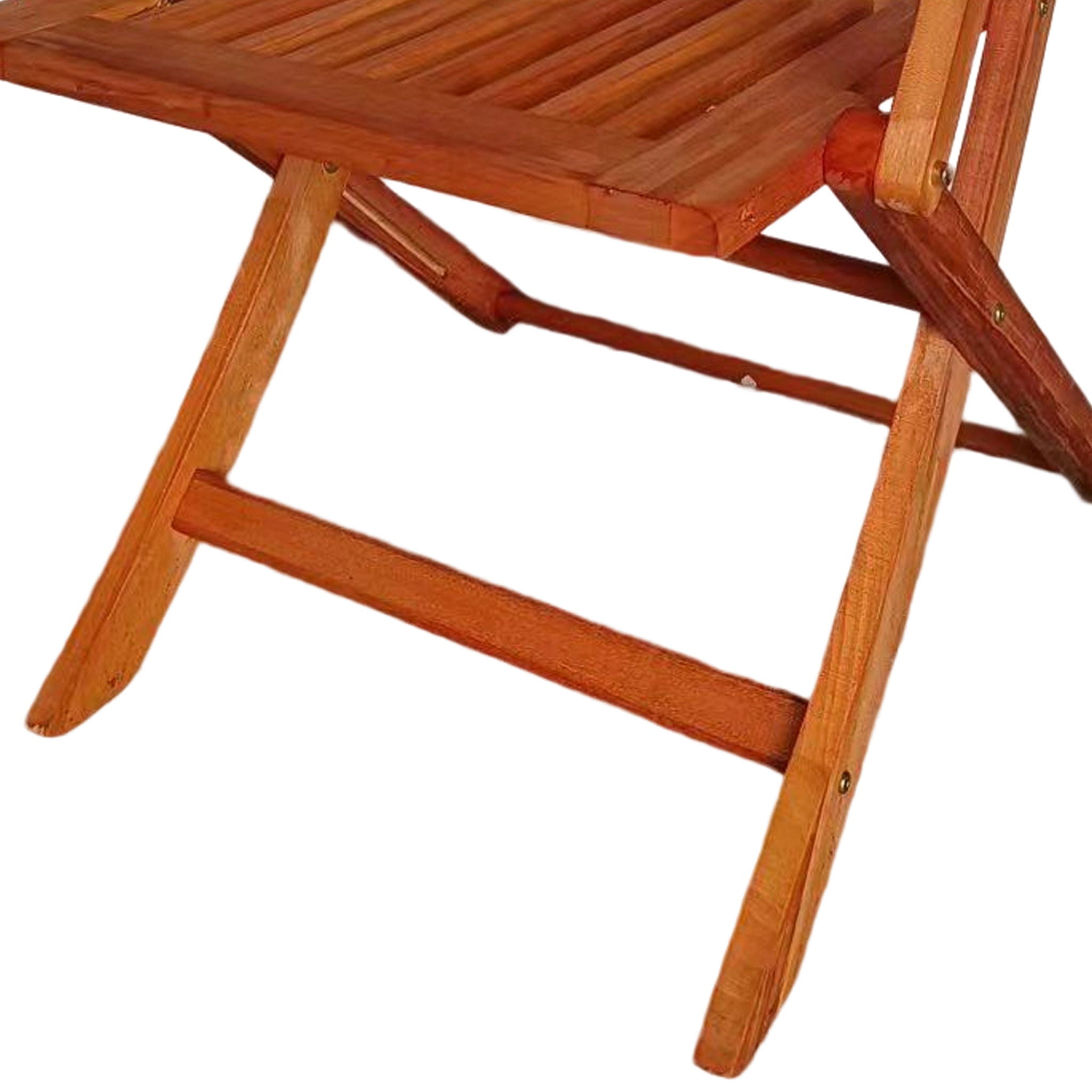 Foldable Patio Dining Set With 4 Folding Chairs For Indoor And Outdoor Use - Teak