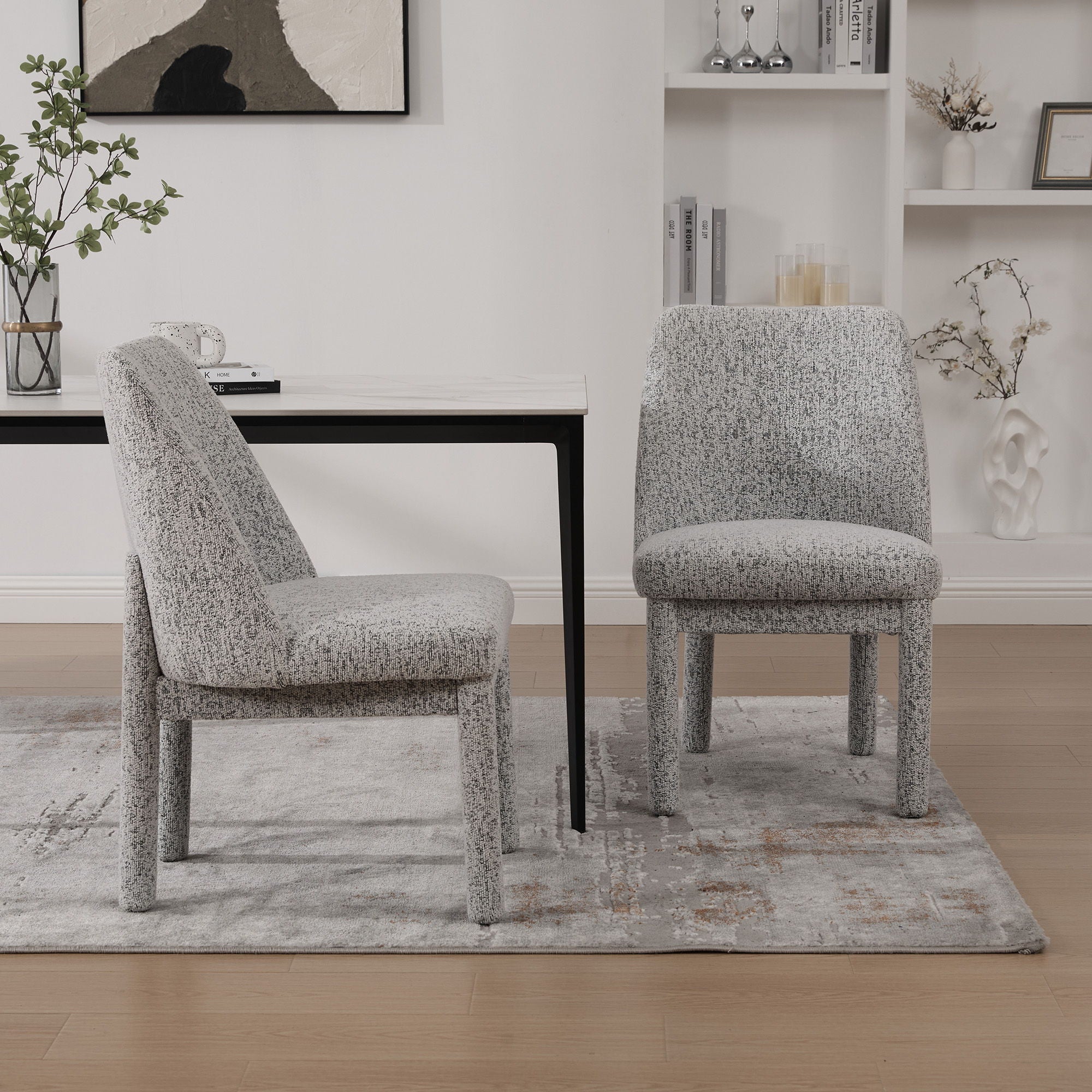 Wide Minimalist Dining Chair