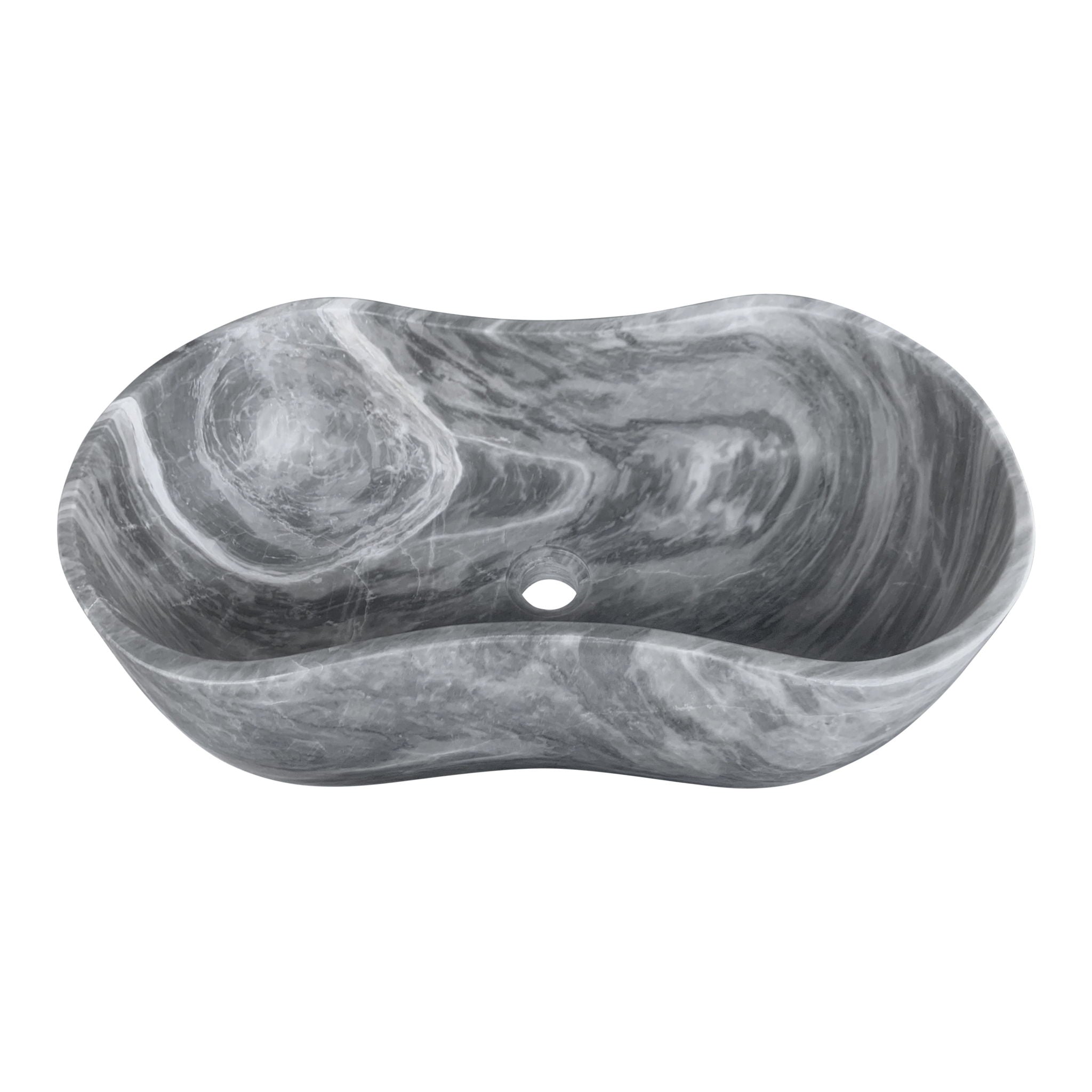 Bathroom Vessel Sink With Wavy Design