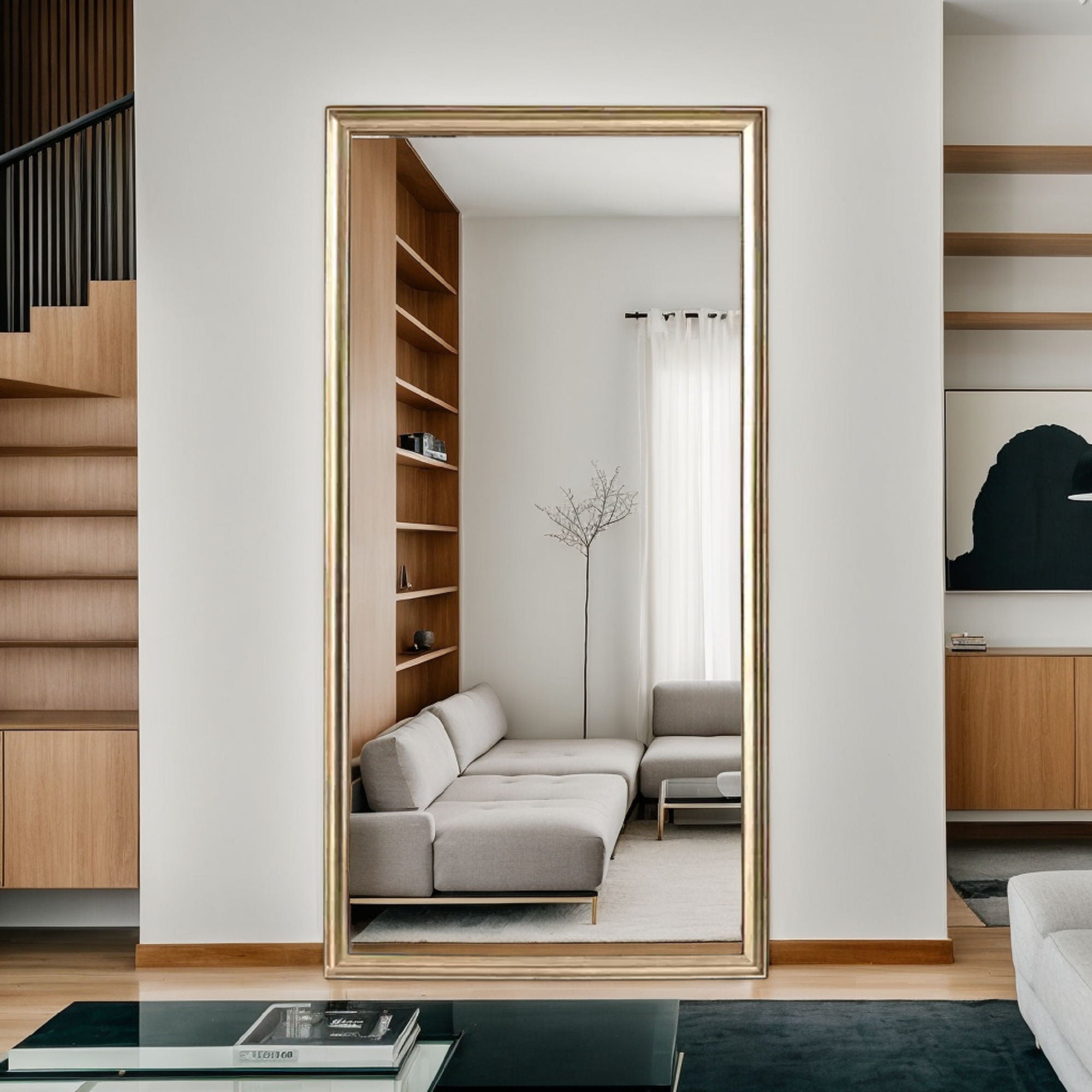 Full-Body Floor Mirror With Frame