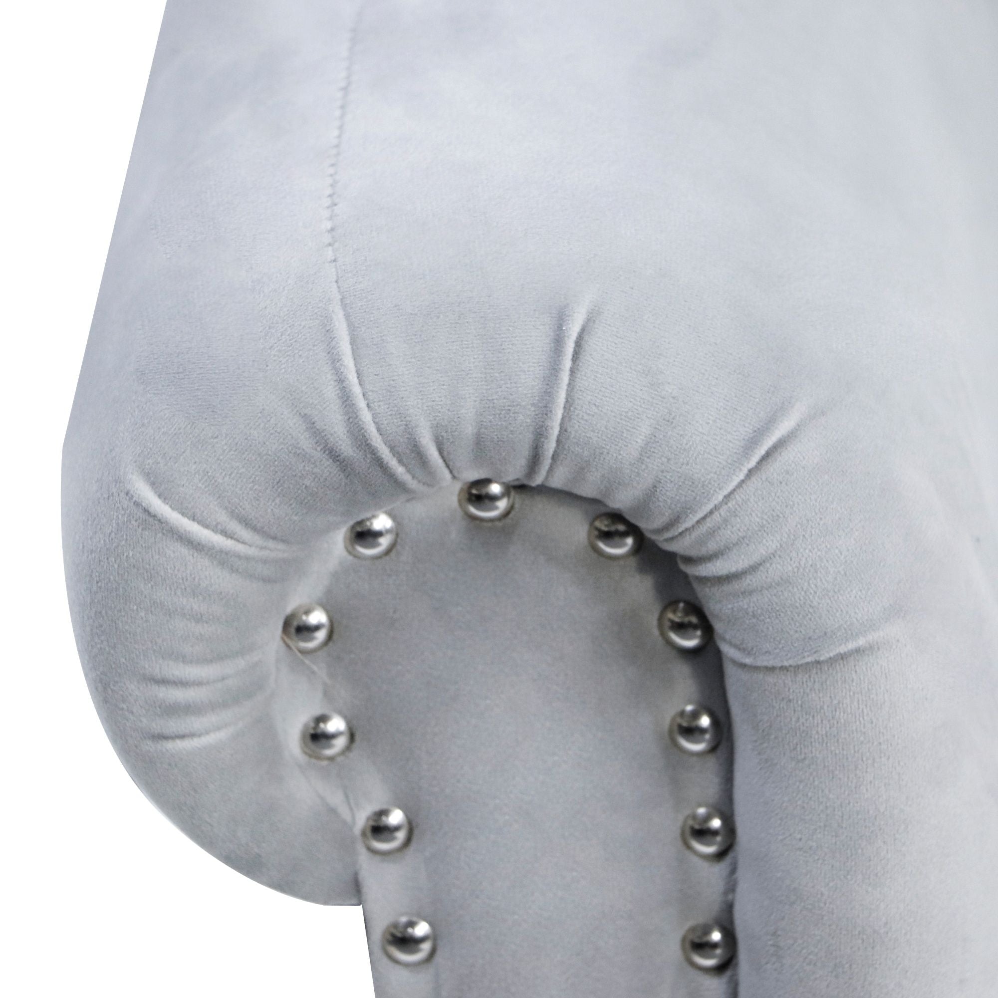 Chaise Lounge Indoor, Lounge Chair For Bedroom With Storage & Pillow, Modern Upholstered Rolled Arm Chase Lounge For Sleeping With Nailhead Trim For Living Room Bedroom Office