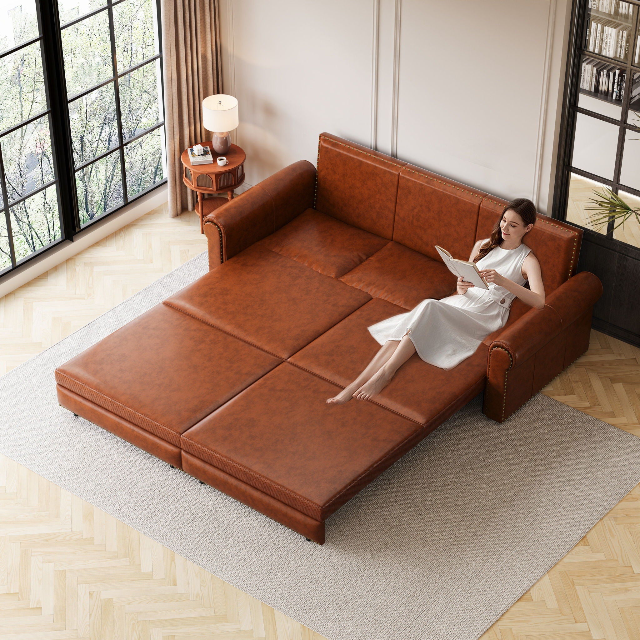 Chesterfield Sofa & Pull Out Bed