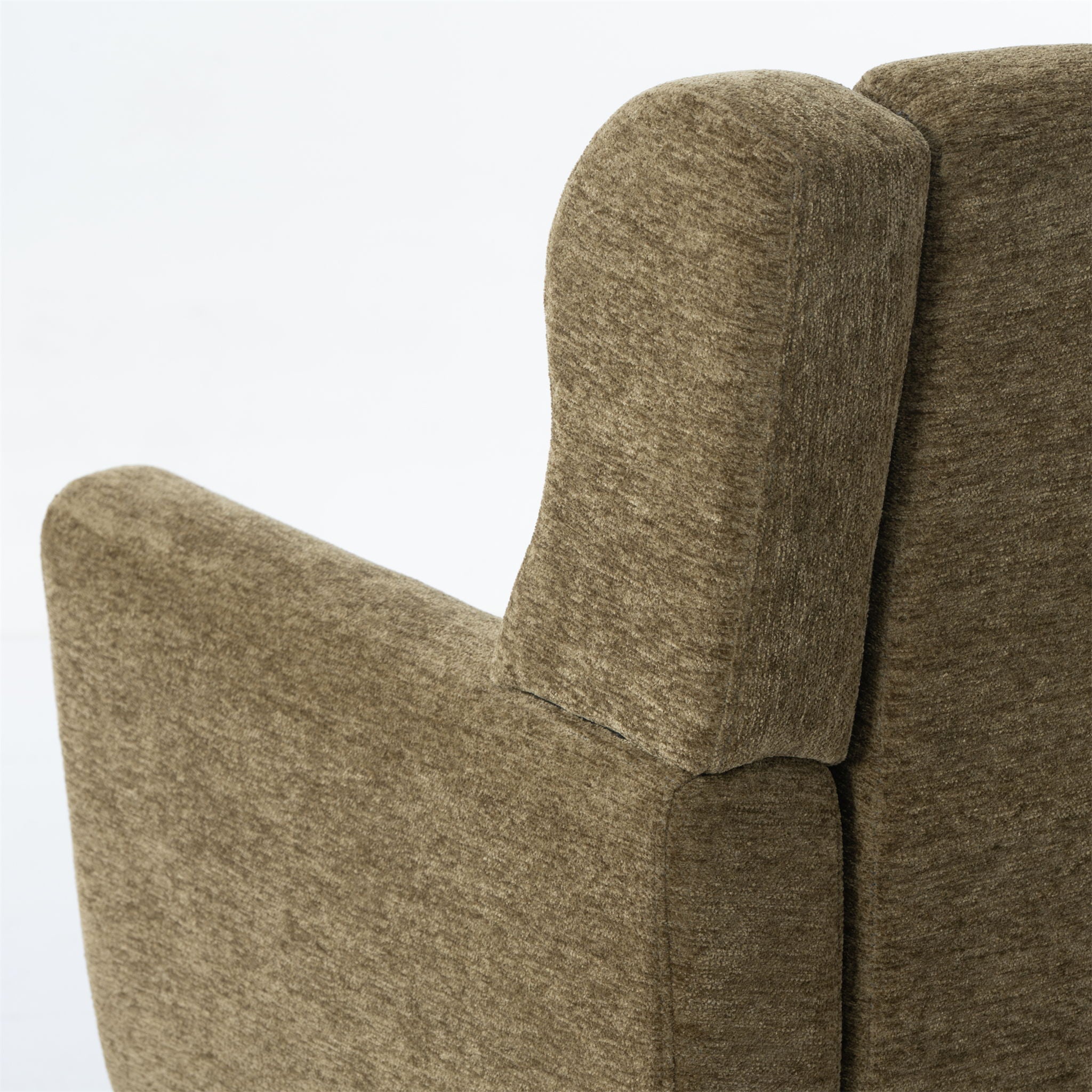 Modern Accent Chair, Arm Chairs For Living Room, Upholstered Mordern Armchair, Comfy Soft Padded Lounge Chair In Small Space, Bedroom, With Pillow, Solid Wood Leg