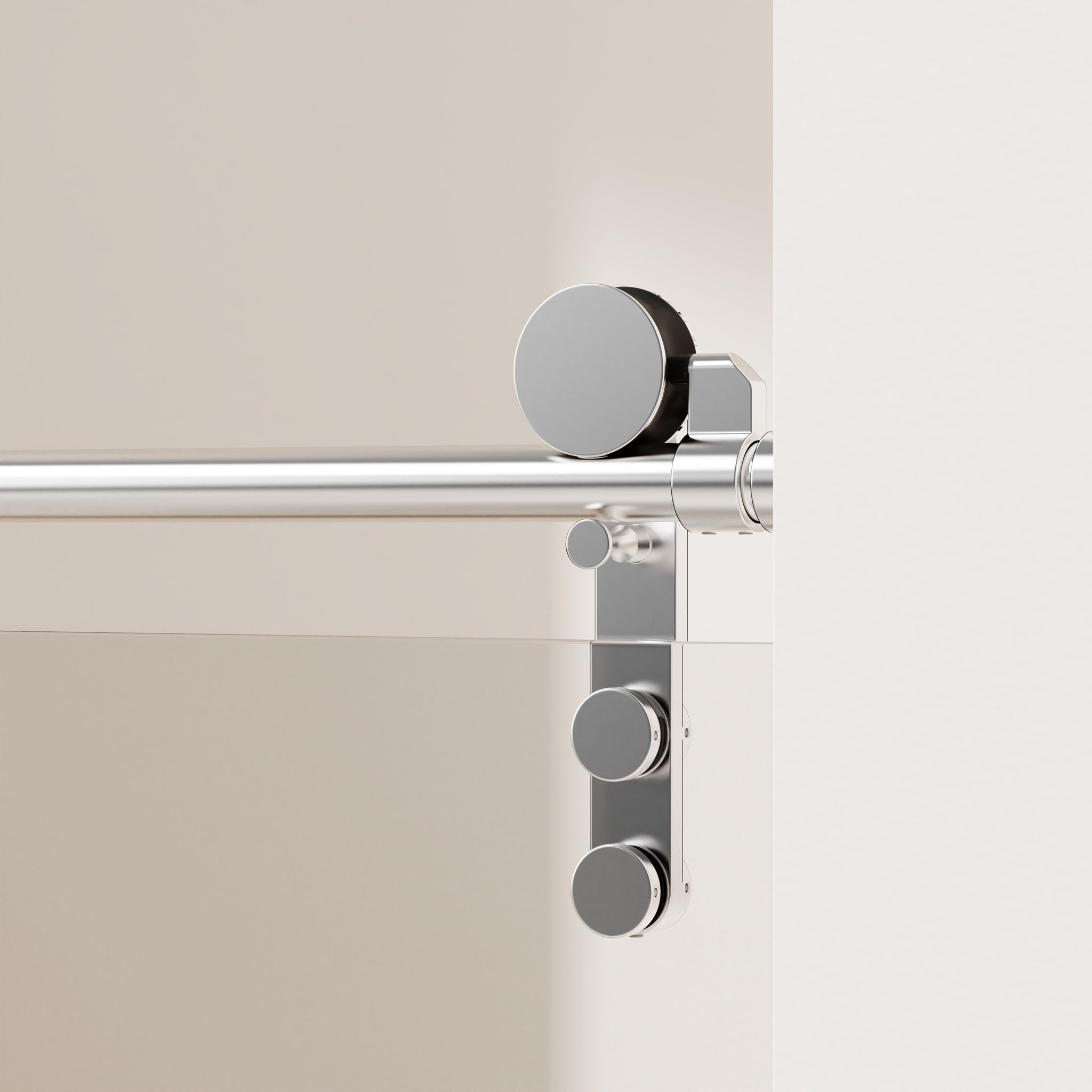 Frameless Single Sliding Shower Doors With Towel Rail & Handle