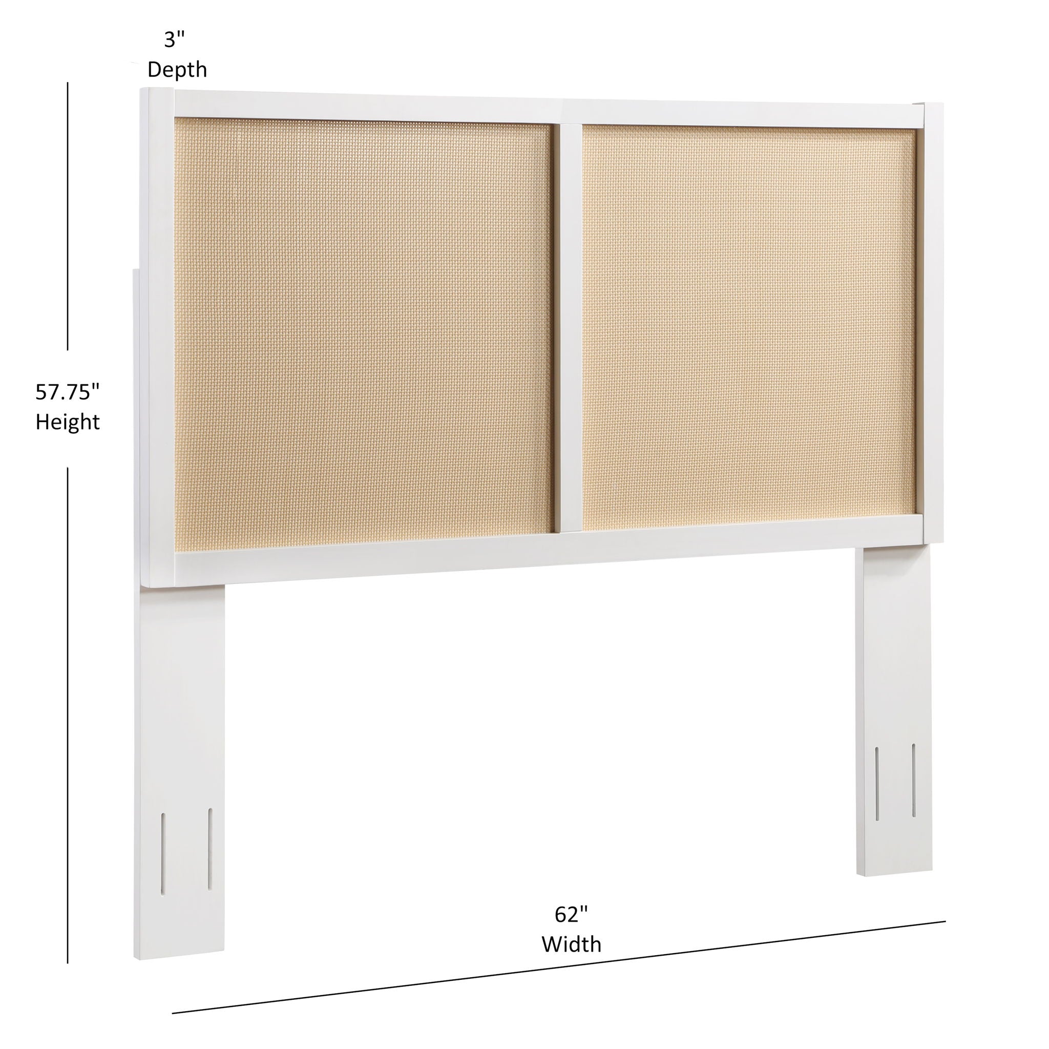 Barkley - Cane Headboard With Adjustable Height