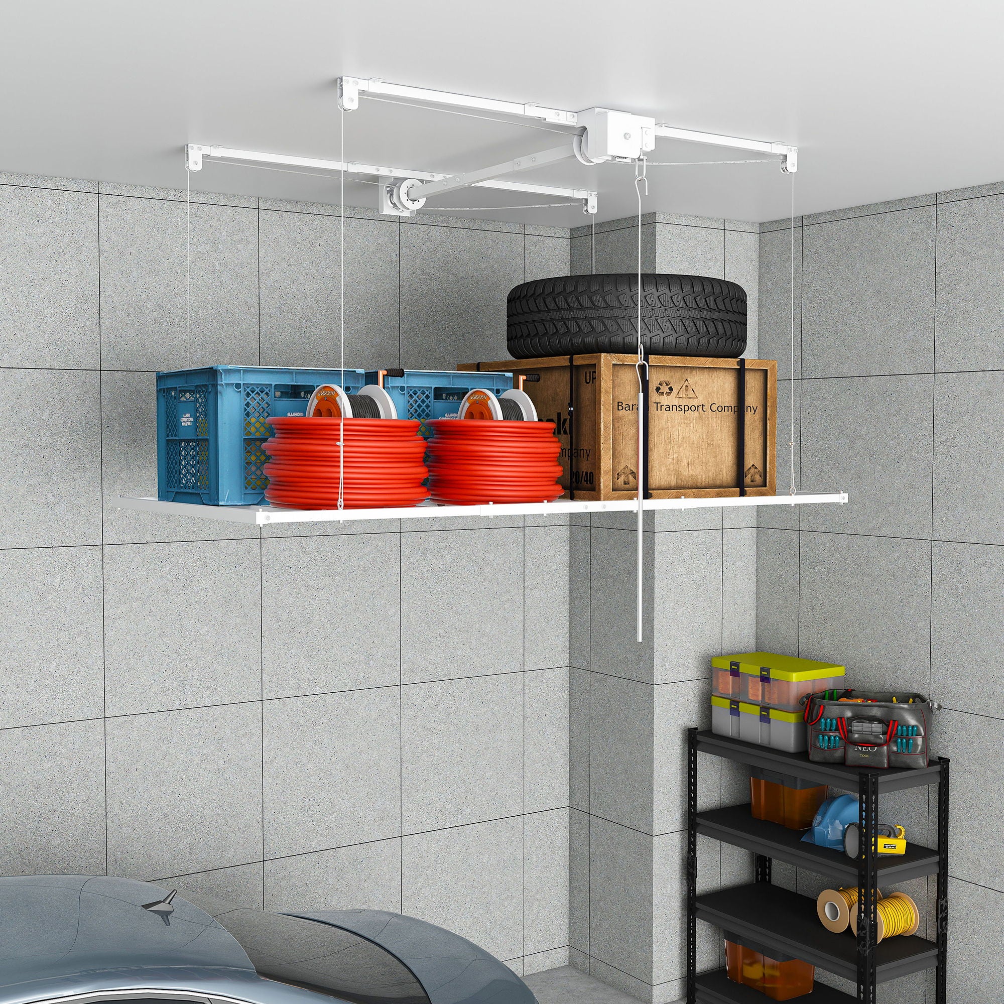Overhead Garage Storage Rack For Ceilings