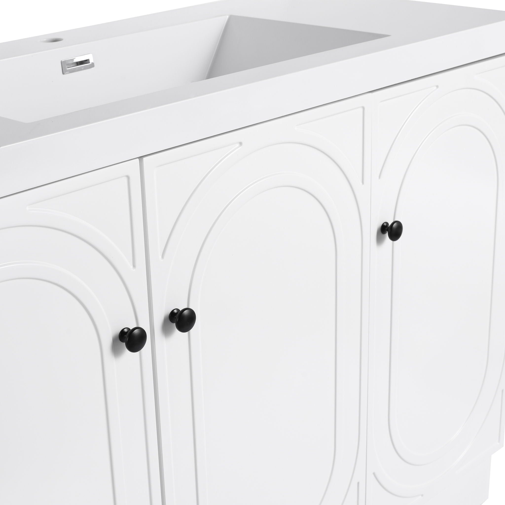 Modern Freestanding Bathroom Vanity With Soft Close Cabinet Doors