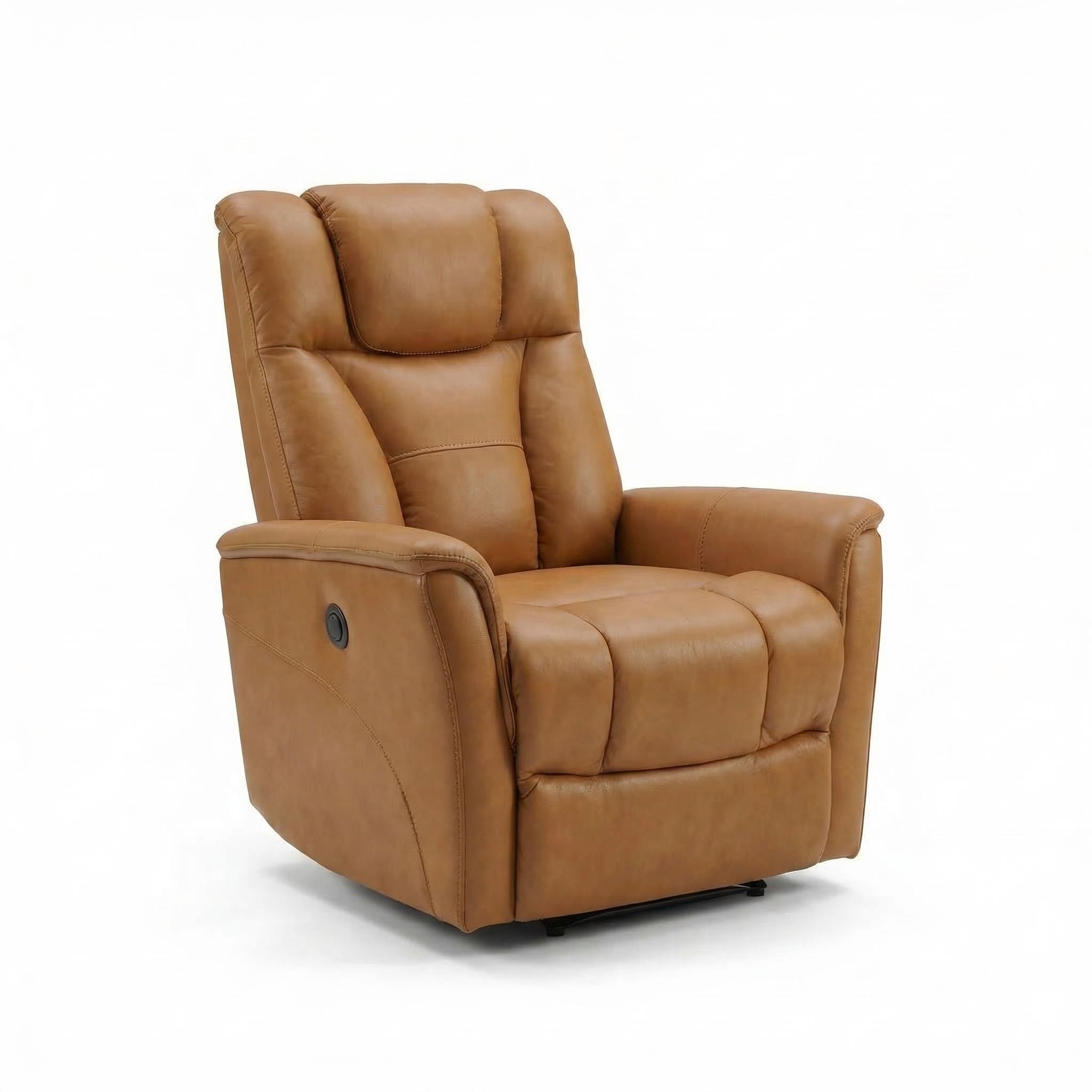 Oslo - Power Recliner With Manual Adjustable Headrest And Power Footrest - Brown