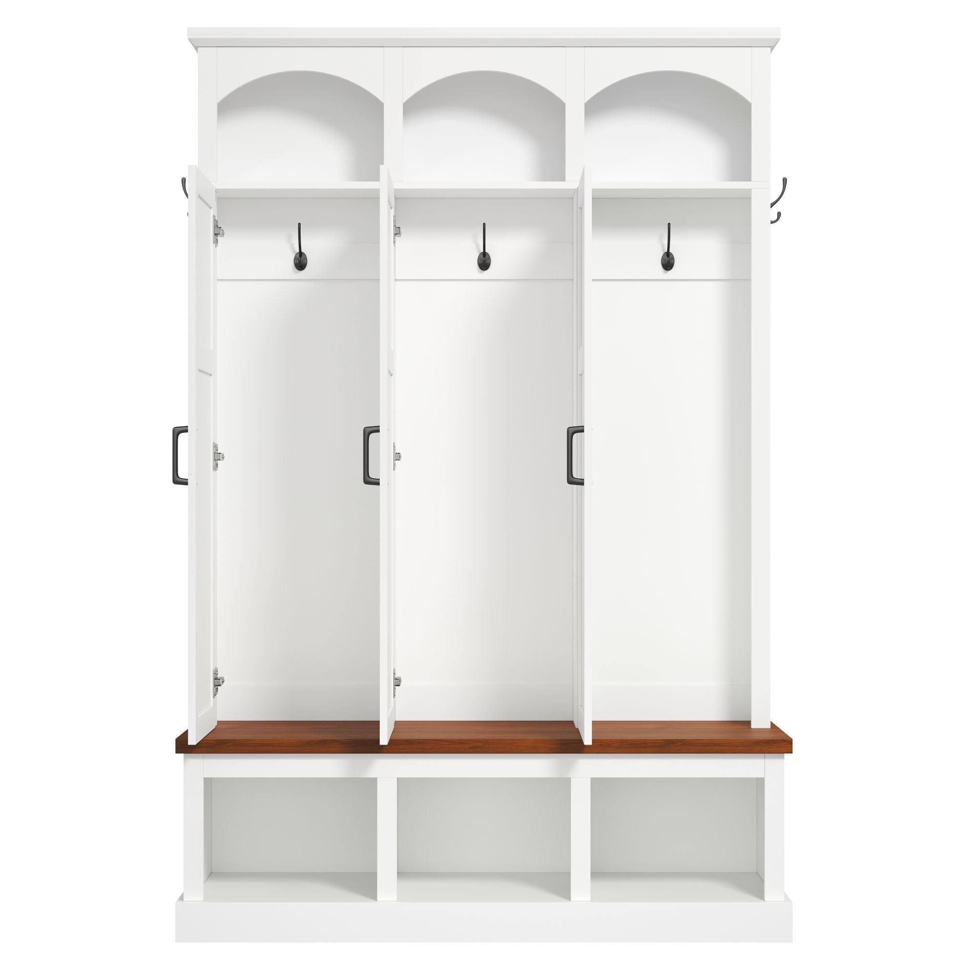 Classic Arched Design Hall Tree With 3 Hidden Storage
