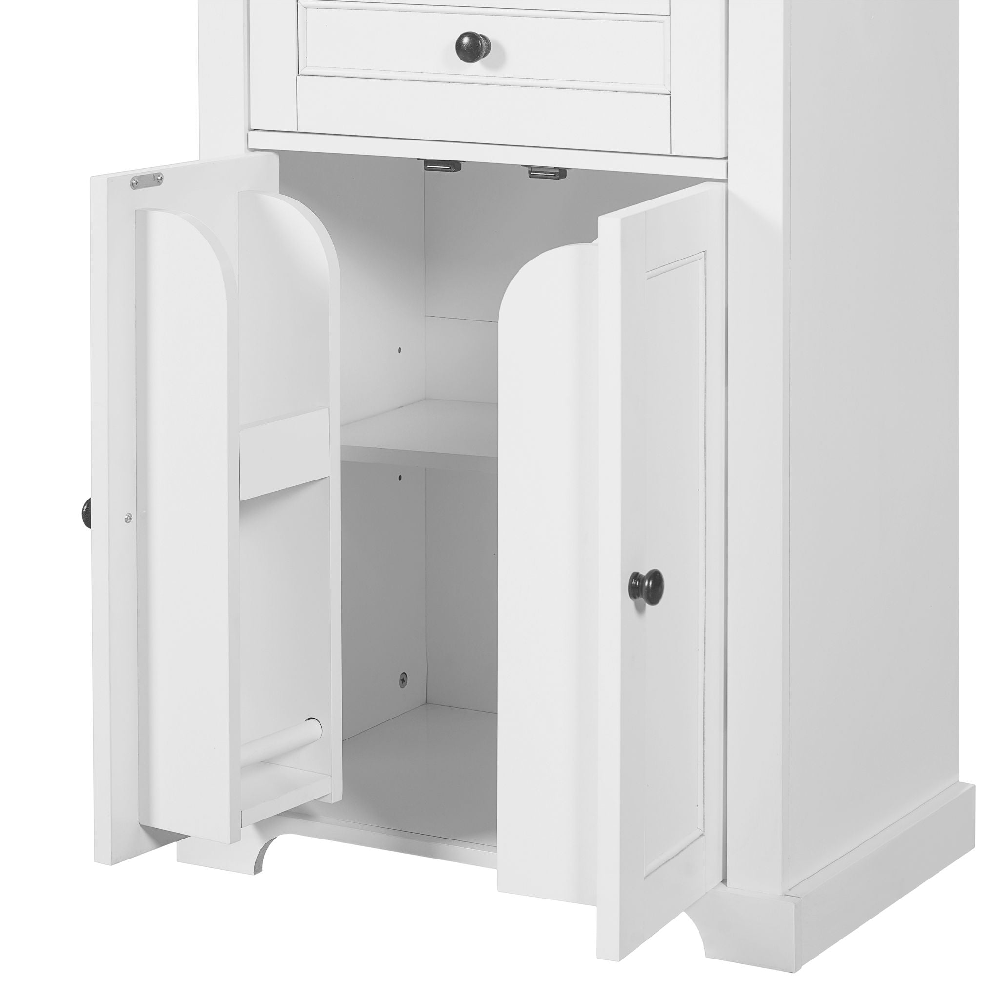 Bathroom Storage Cabinet, Adjustable Shelves & Drawer, Freestanding Tower