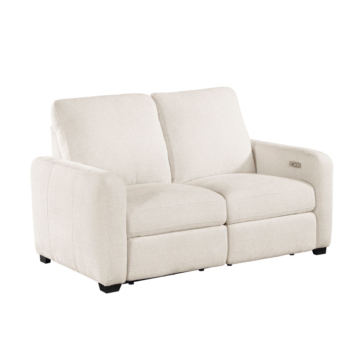 Vera - Power Double Reclining Loveseat With USB Charging Ports - Beige