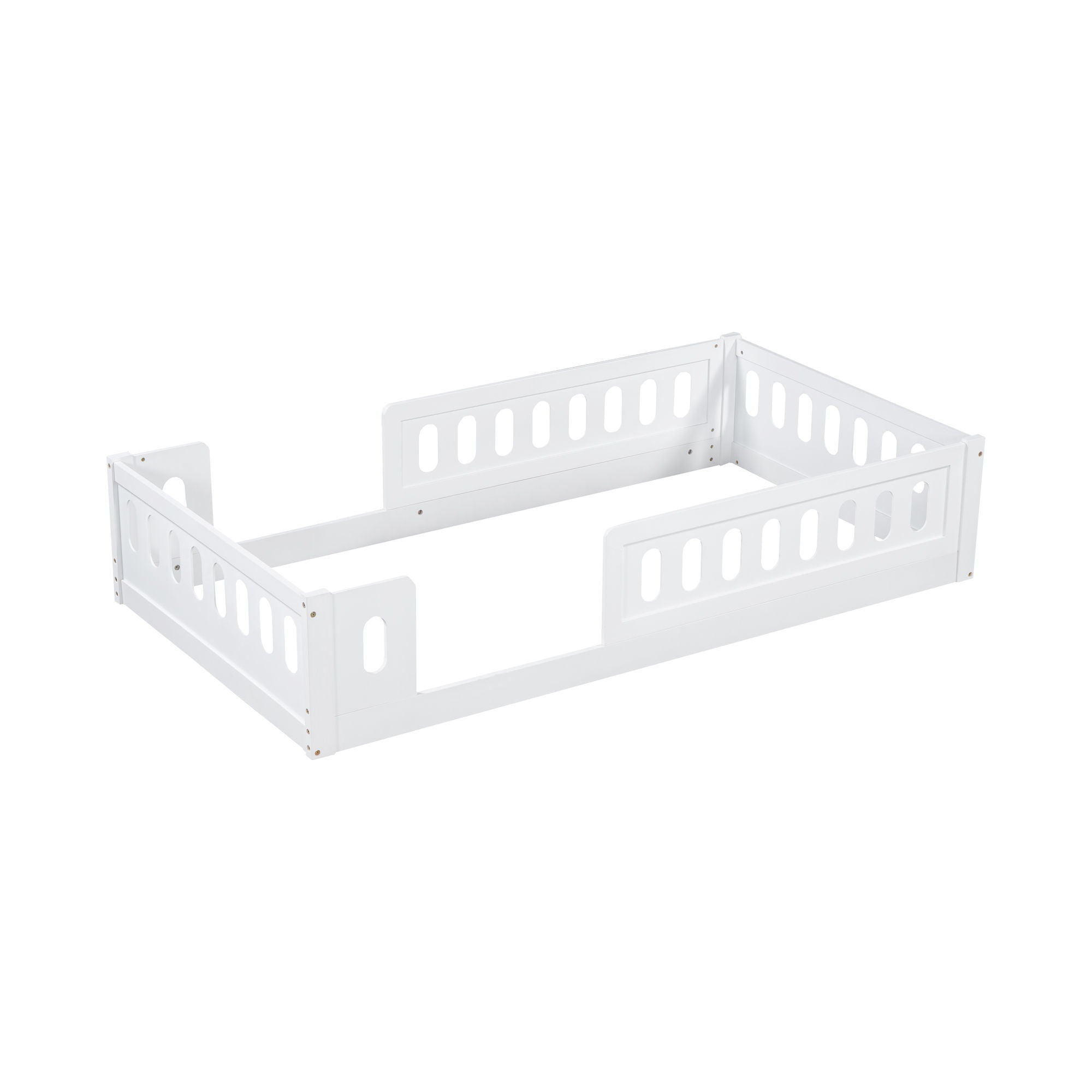 Platform Bed With Guardrail