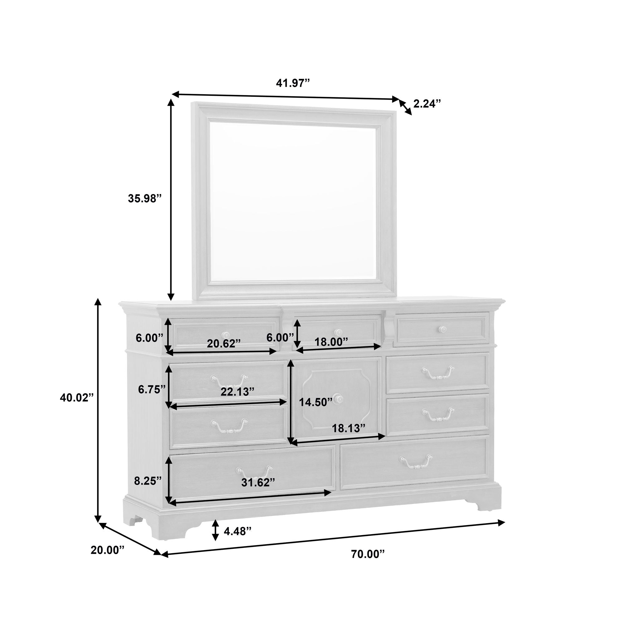 Hickory Creek - 10 Drawer Dresser - Brown