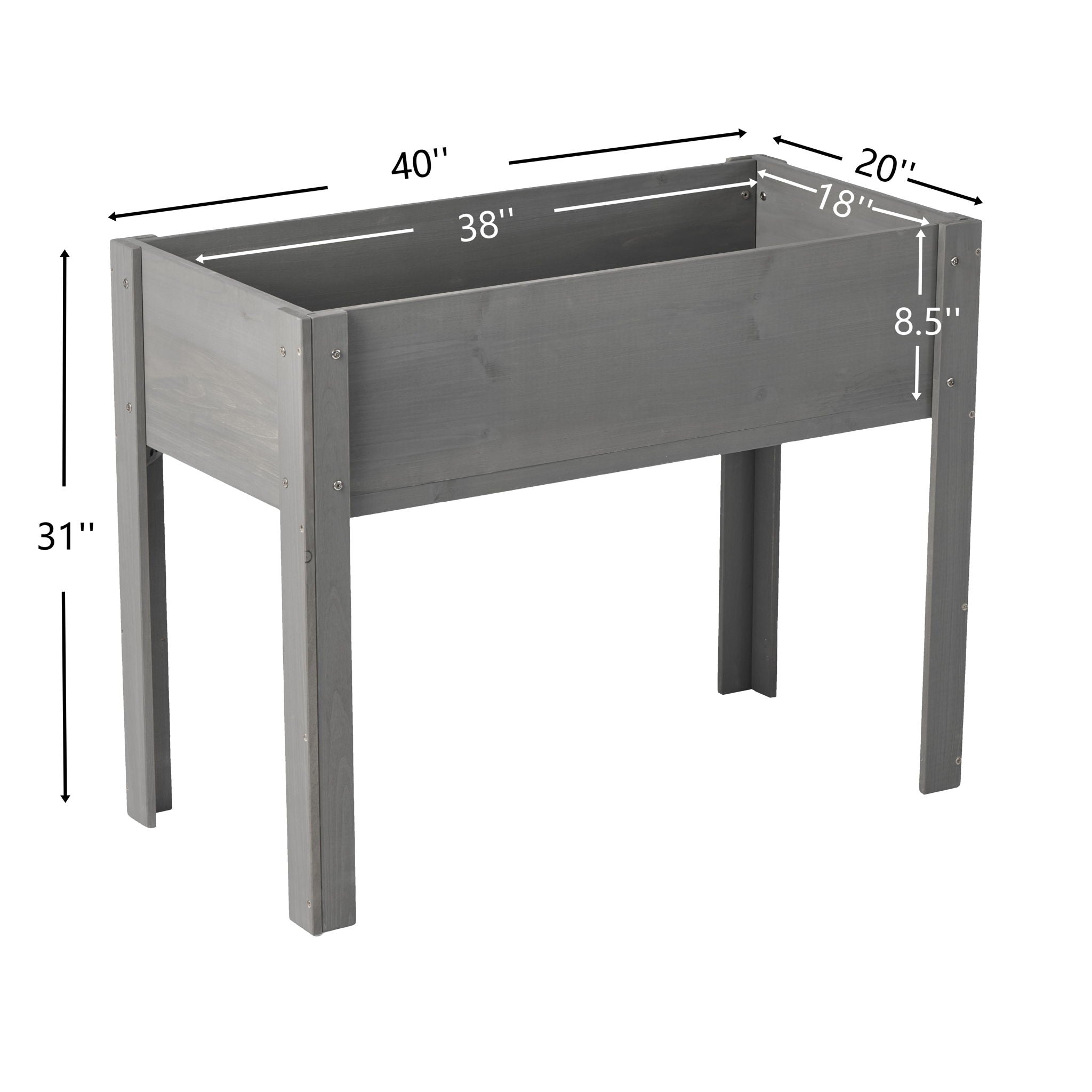 Raised Garden Bed With Legs, Elevated Planter Box For Outdoor Plants