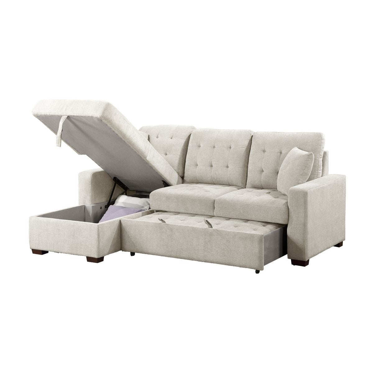 Waitsfield - Sectional With Chaise, Pull-Out Bed And Hidden Storage