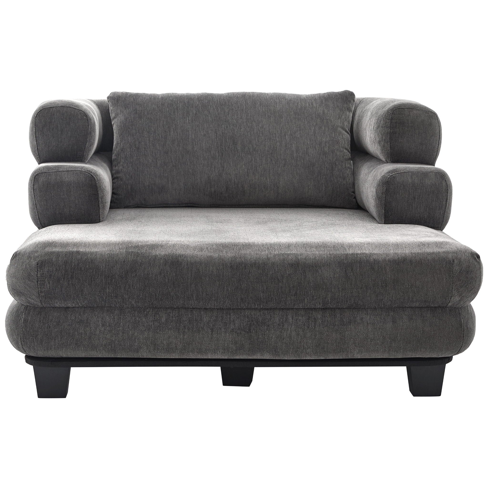 Oversized Chaise Lounge Sofa Bed With Deep Seat And Layered Armrests