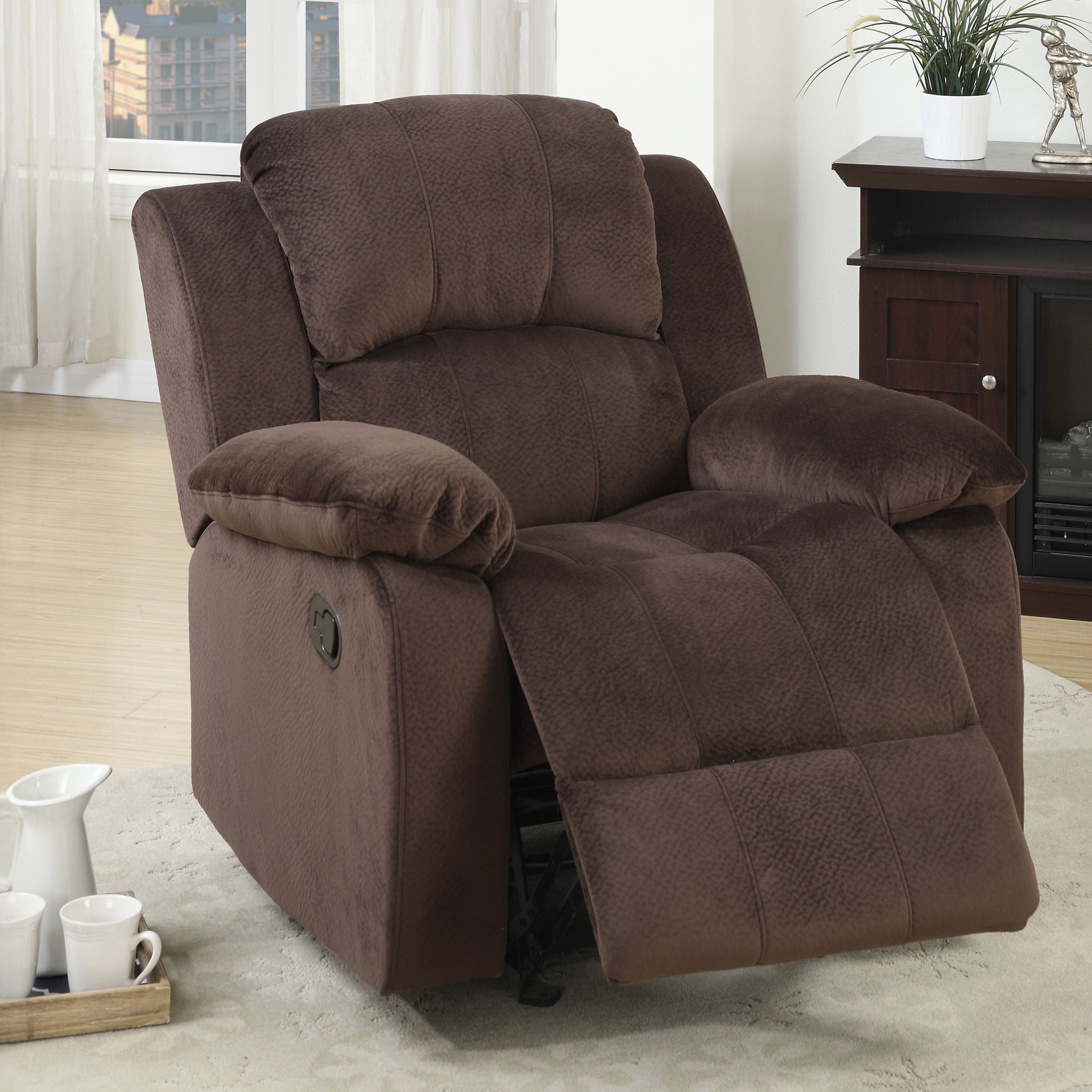 Modern Style Living Room Set With Reclining
