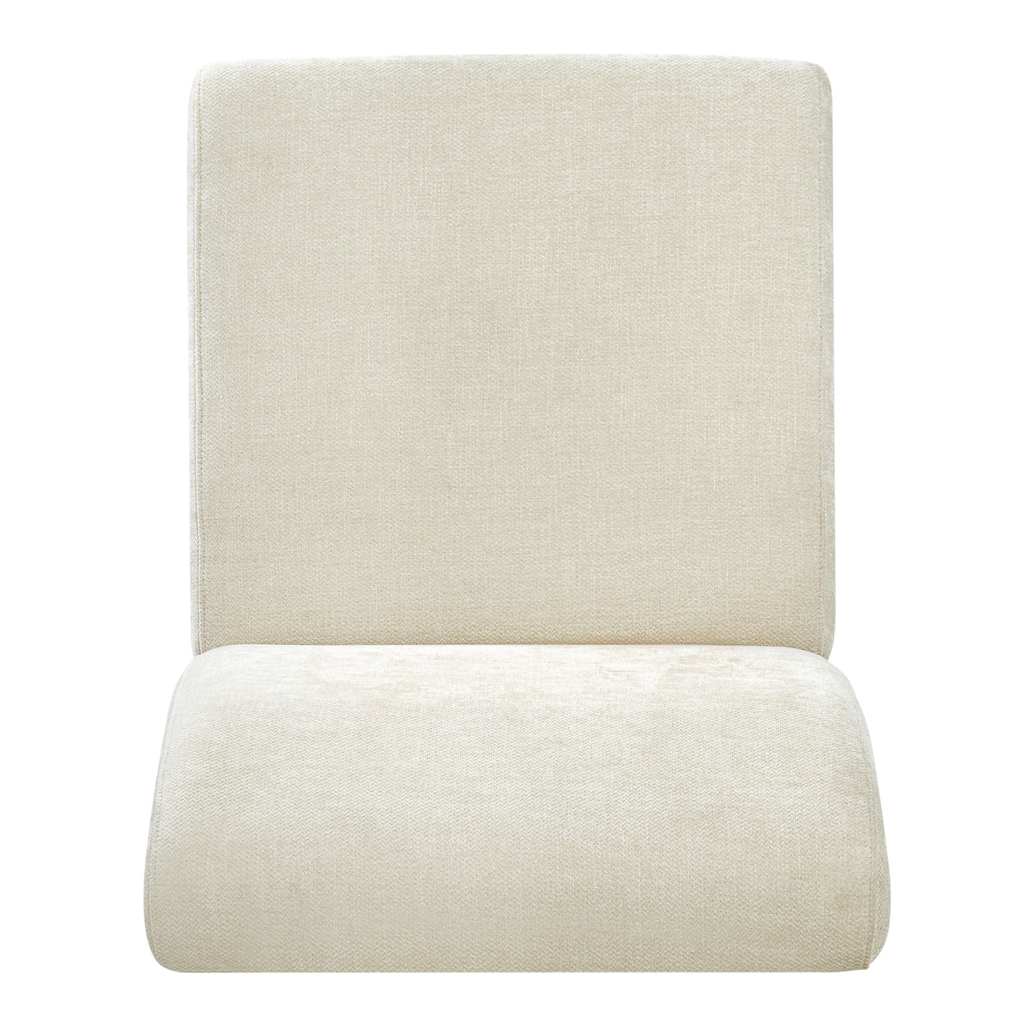 Upholstered Accent Chair - Beige / Walnut
