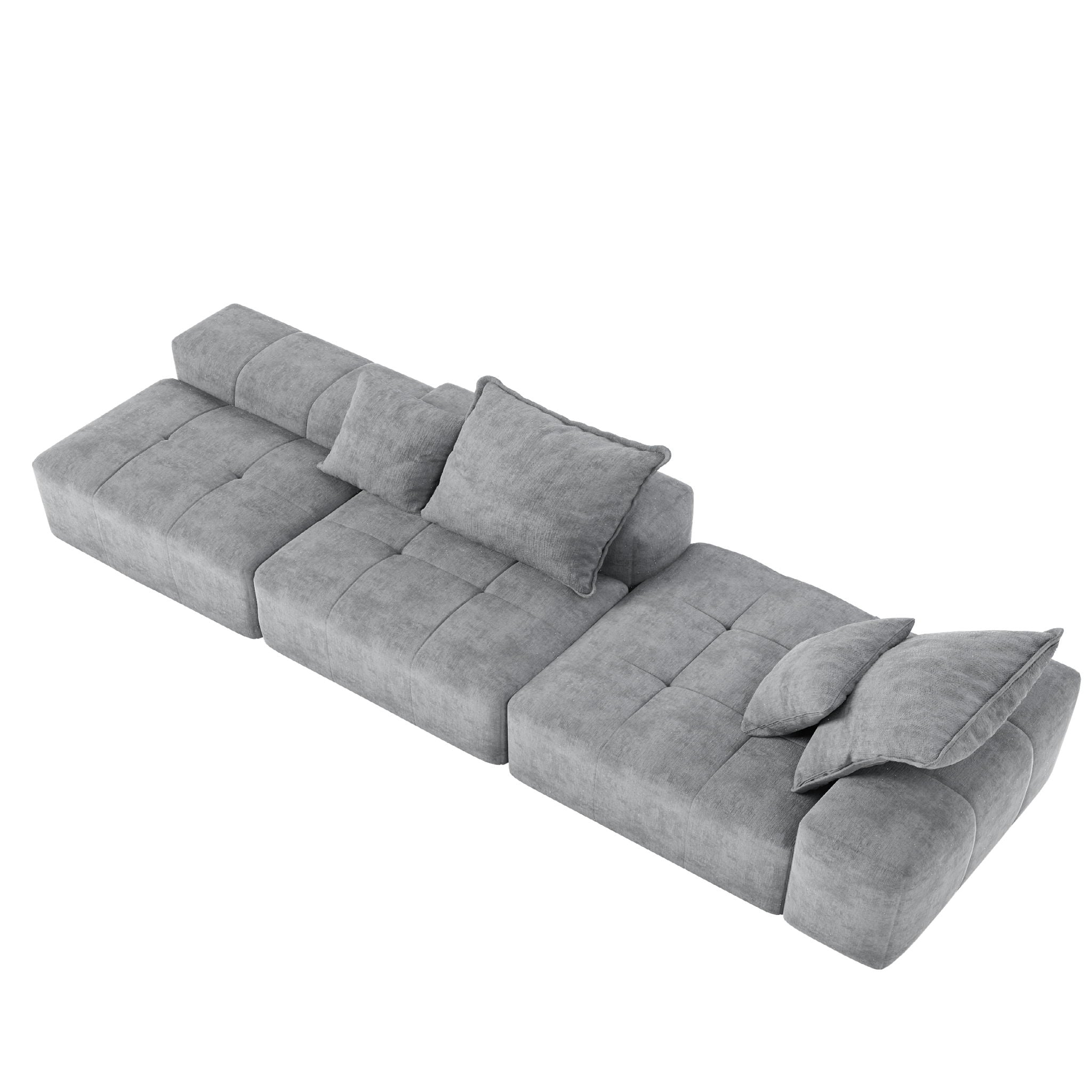 Modern Oversized Diy Combination Modular Sectional Sofa With Pillows