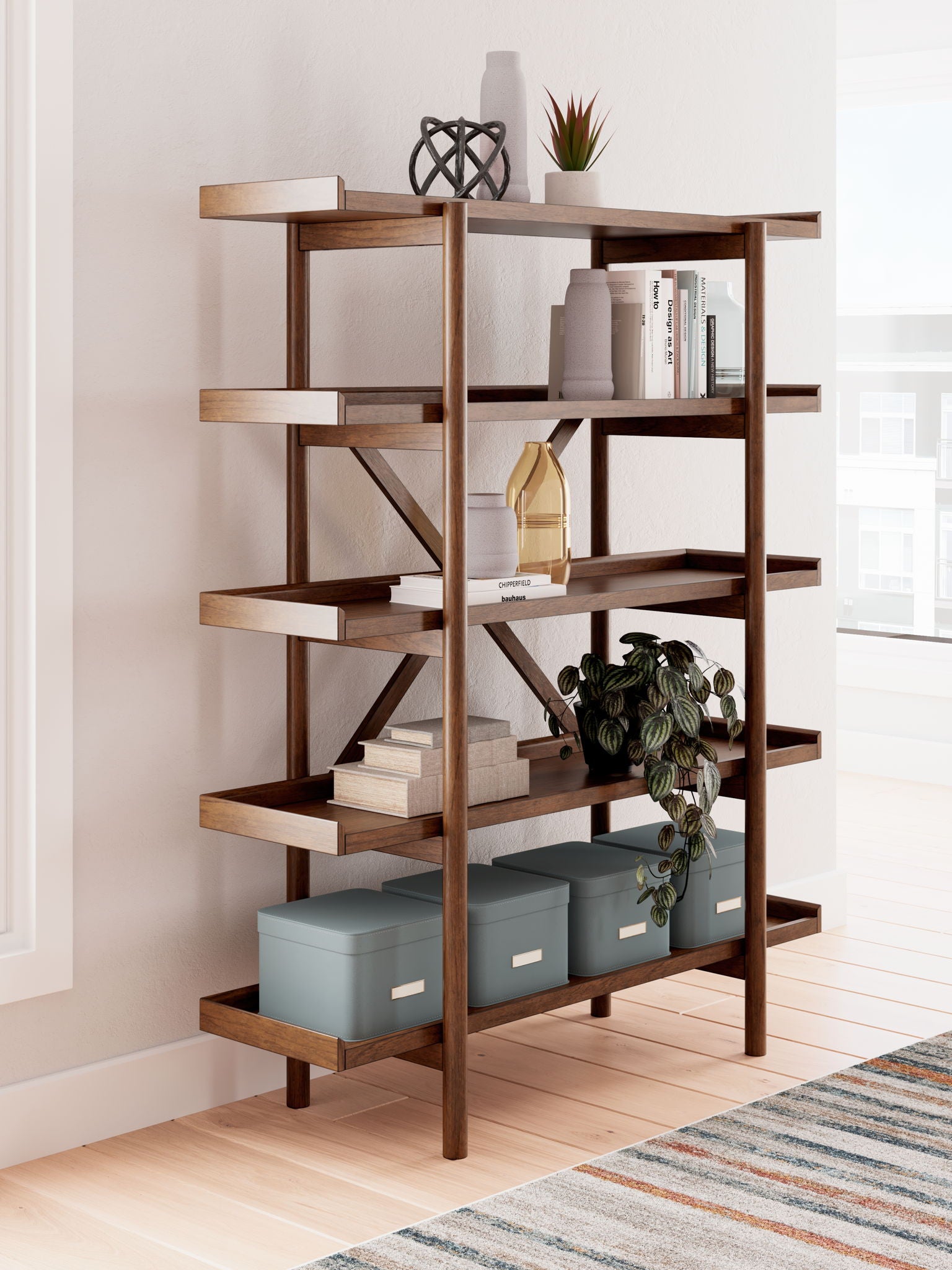 Lyncott - Bookcase - Brown