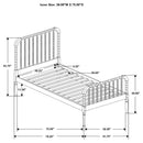 Jones Wood  Open Frame Bed White