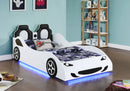 Cruiser Wood  LED Race Car Bed Blue