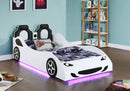 Cruiser Wood  LED Race Car Bed Blue
