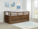 Carlsbad Wood  Captains Bed With Trundle Medium Brown