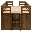 Carlsbad Wood  Captains Bed With Trundle Medium Brown