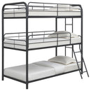 Garner Metal  Triple Bunk Bed Gunmetal