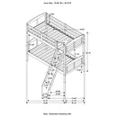Flynn Wood  Bunk Bed with Mattress Weathered Brown