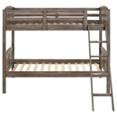 Flynn Wood  Over  Bunk Bed Weathered Brown