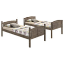 Flynn Wood  Over  Bunk Bed Weathered Brown