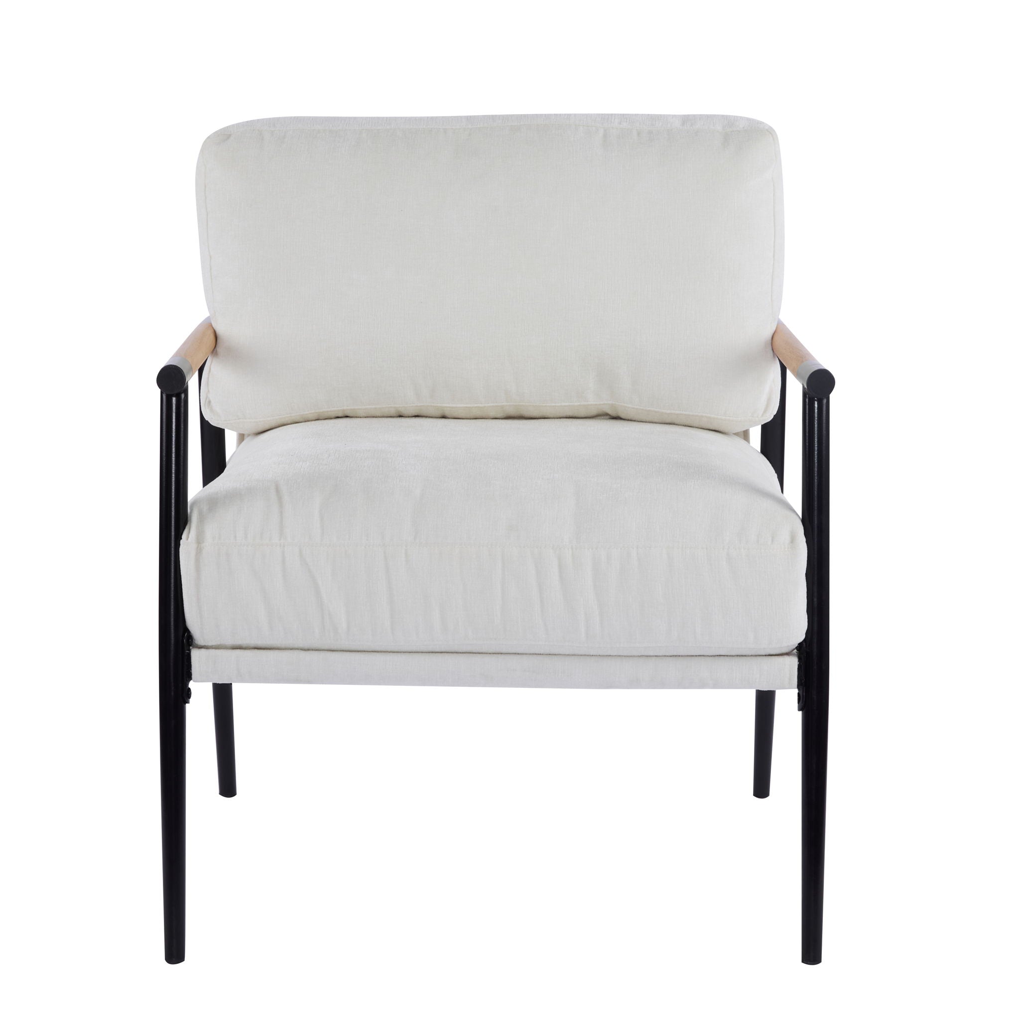 Modern Accent Chair With Cushions, Cozy Seating