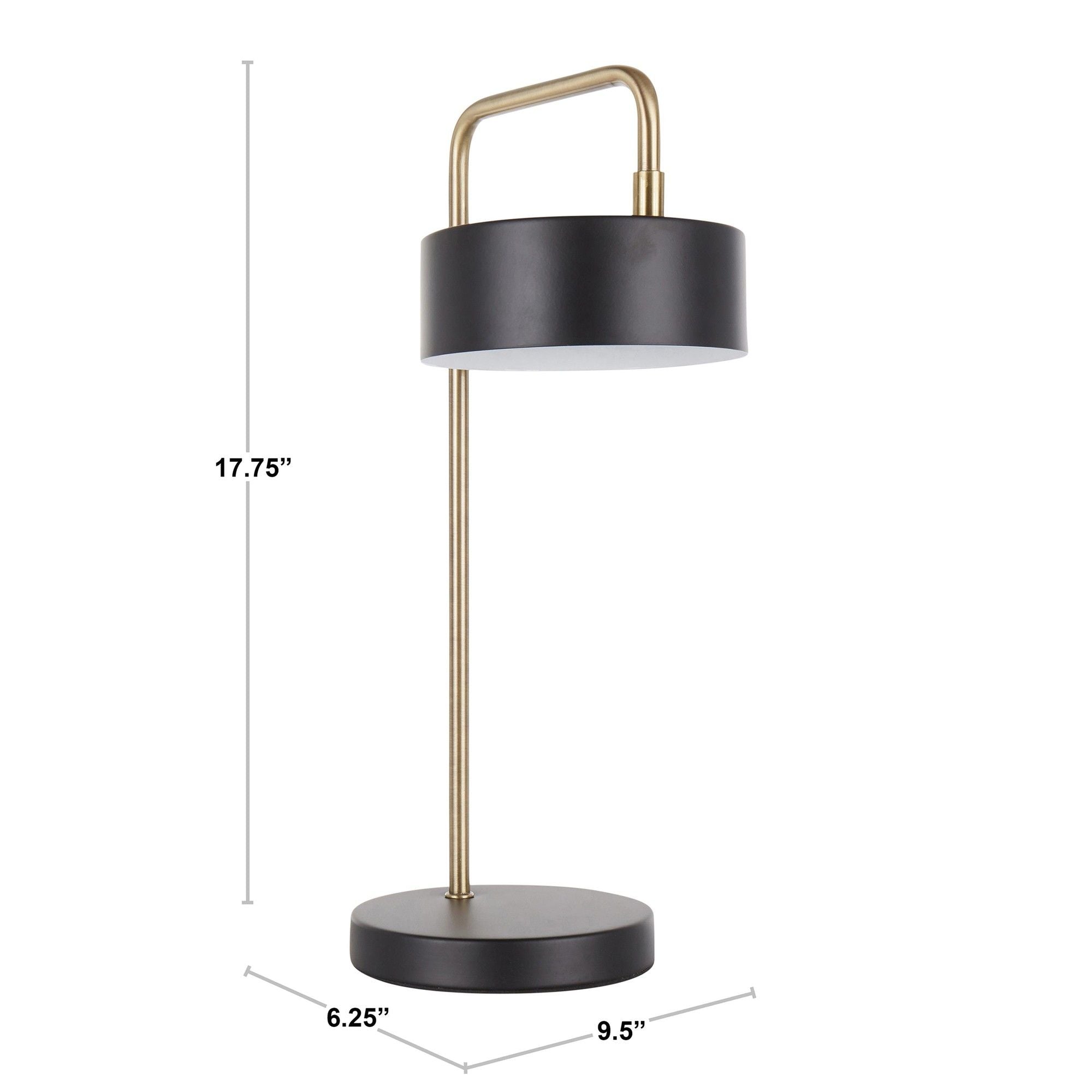 Puck - Contemporary Table Lamp - Nickel / Black