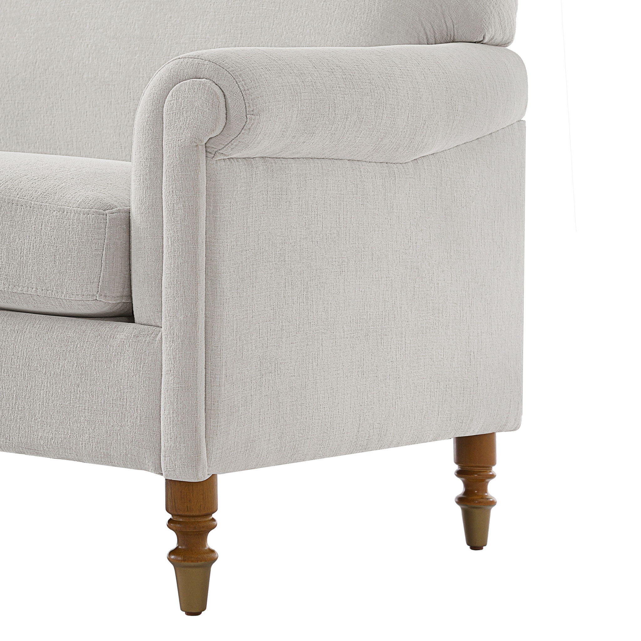 Loveseat Sofa, 2 Seater Couch With Rolled Arms