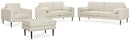 Hazela Sofa Chaise, Loveseat, Chair, and Ottoman