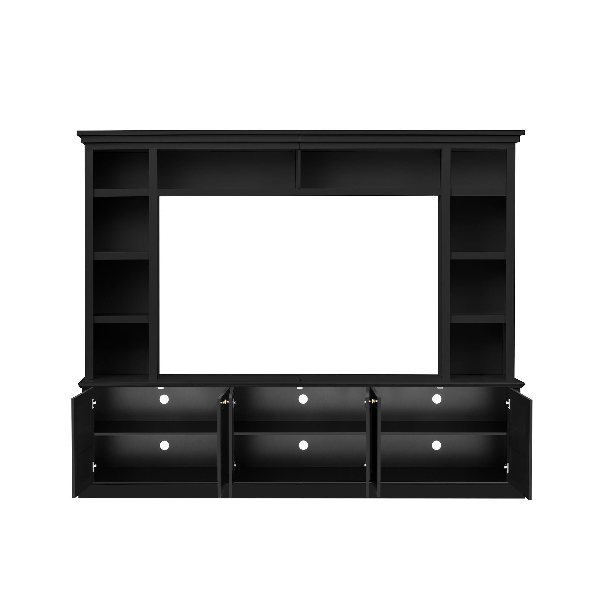 All-In-One TV Stand With Bookcase For TVs Up To 70"