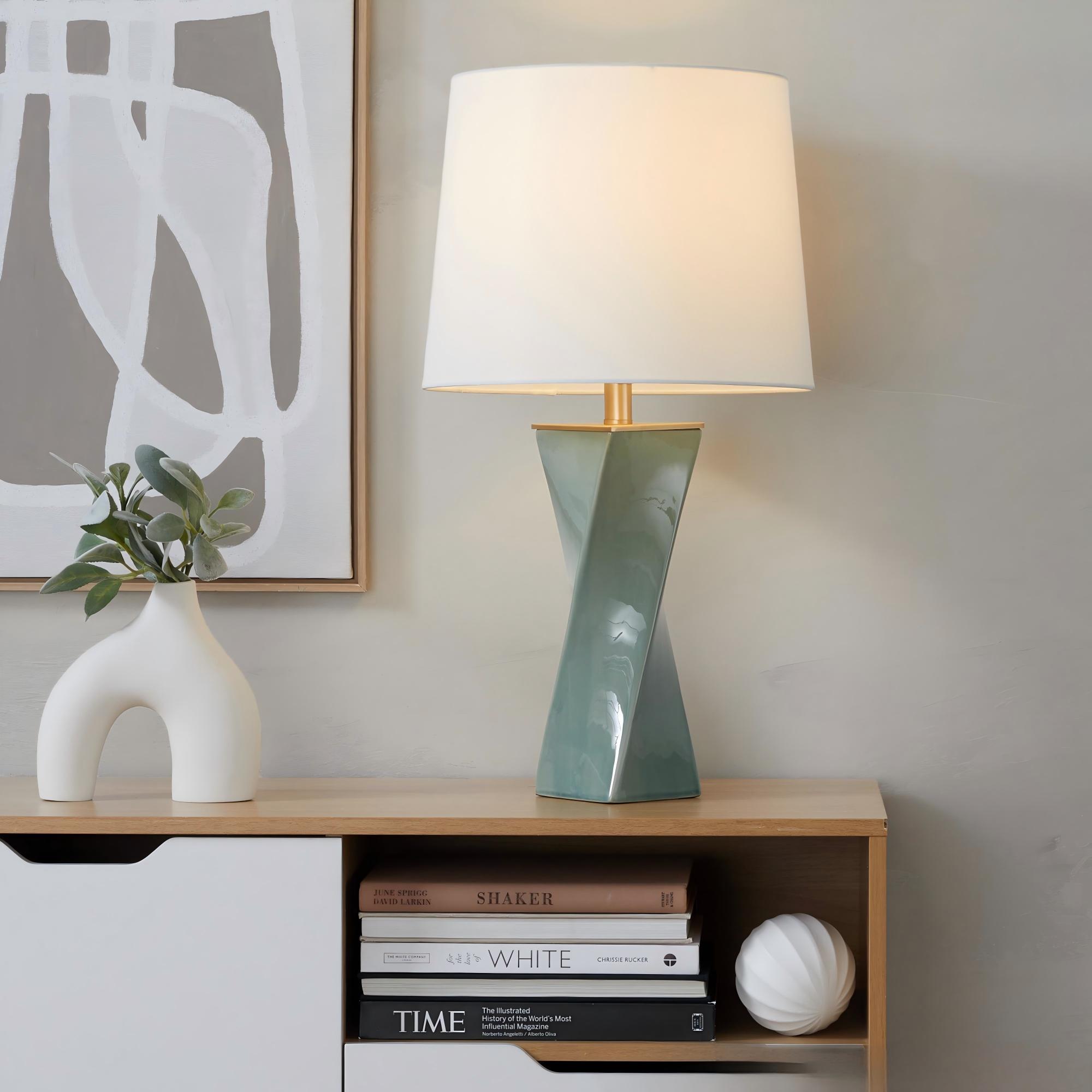 Curvo - Square Contemporary Table Lamp