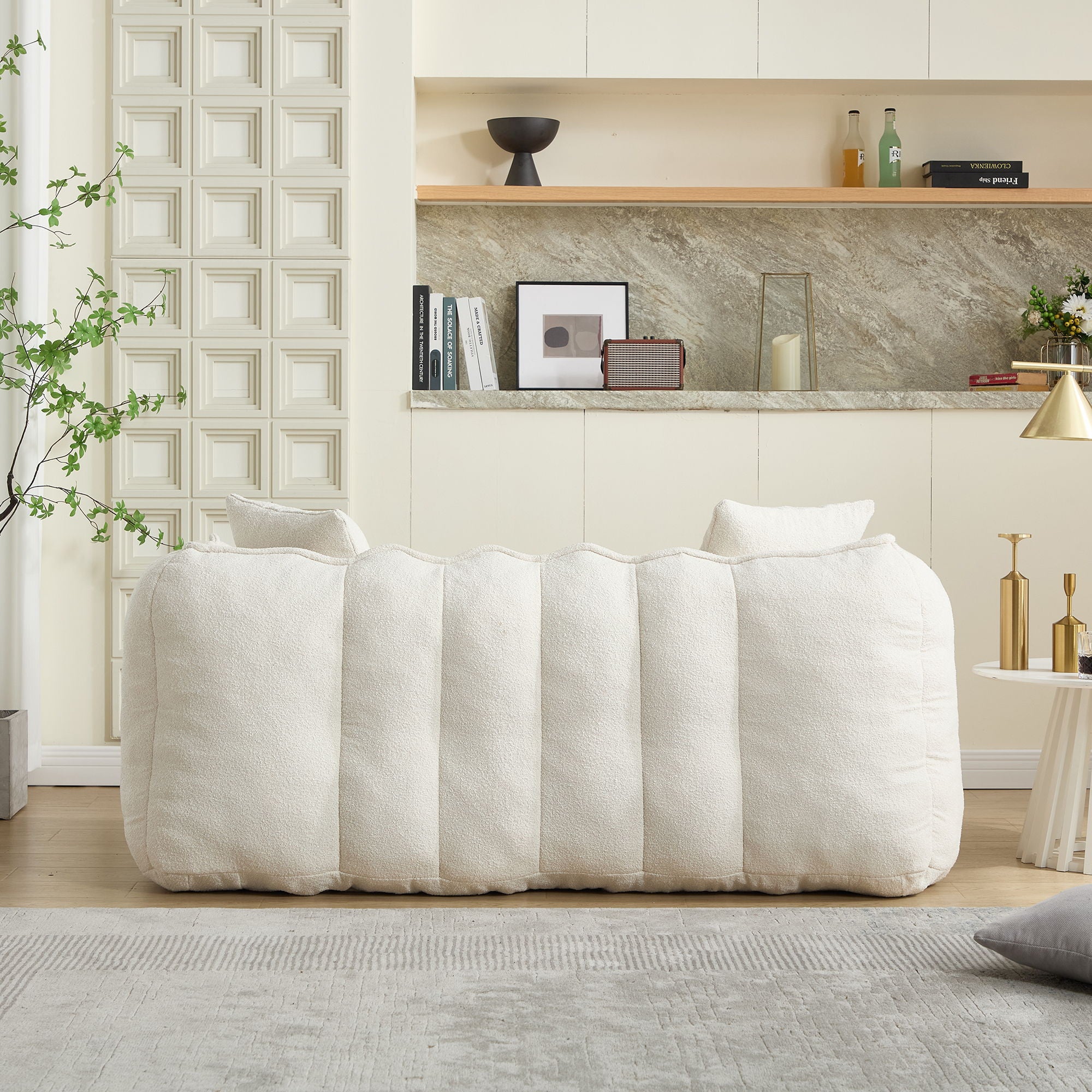 Cozy Beanbag Chair With High Resilience Foam Core For 2