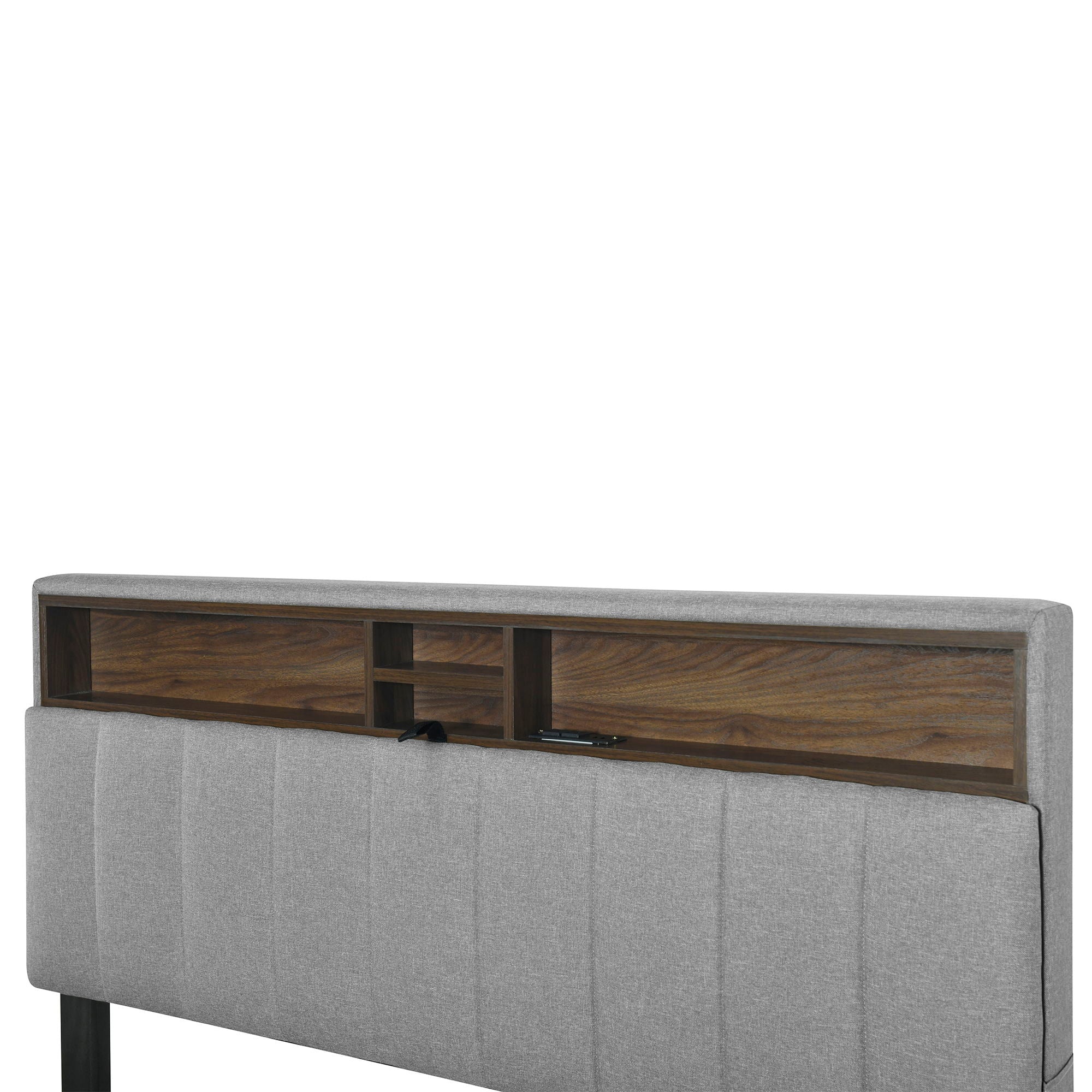 Upholstered Platform Bed With Storage Headboard, Trundle & 2 Drawers And A Set Of Sockets & USB Ports