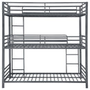 Maynard Metal  Triple Bunk Bed Gunmetal