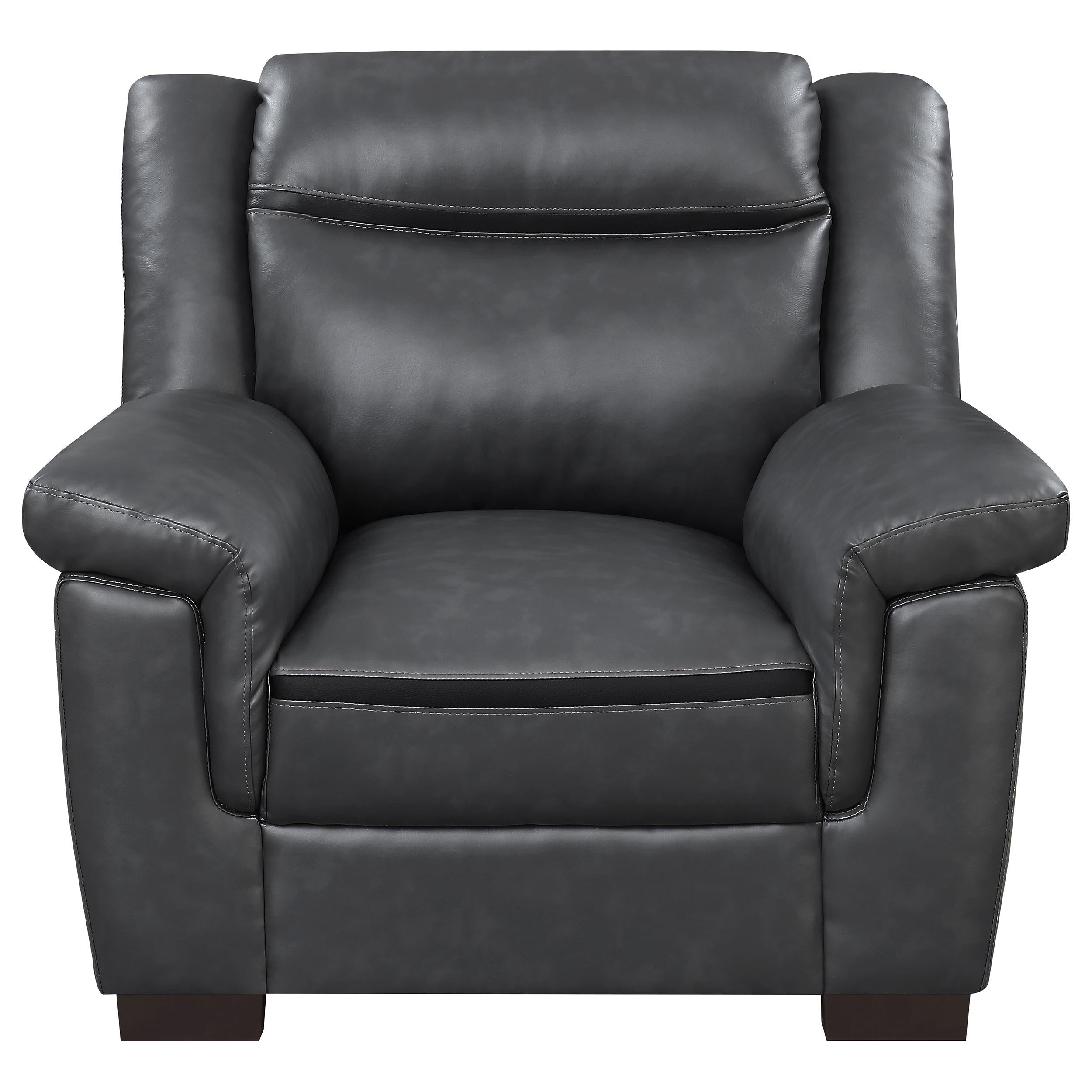 Coaster Furniture Arabella Stationary Leather Look Chair 506593 IMAGE 2