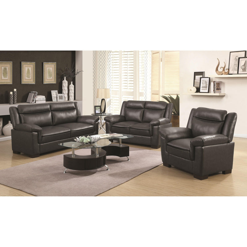 Coaster Furniture Arabella Stationary Leatherette Sofa 506591 IMAGE 2