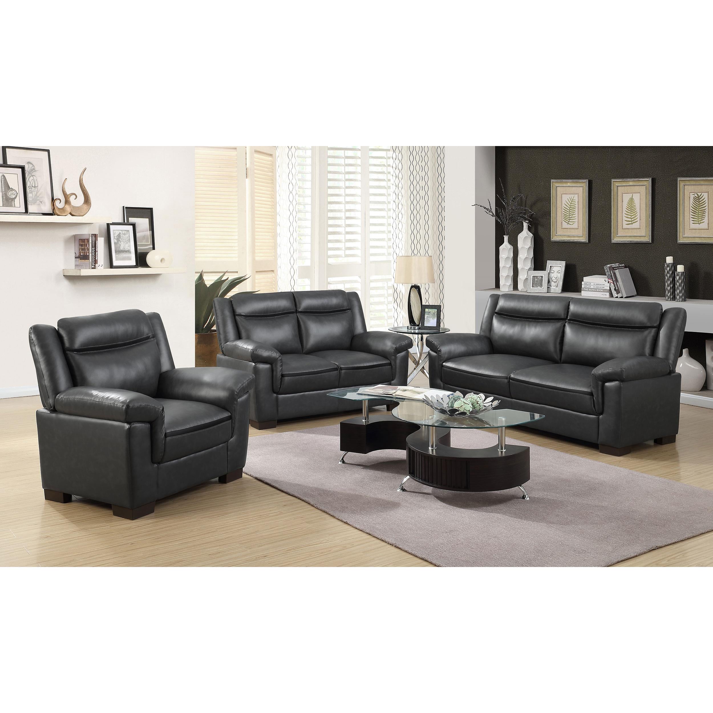 Diamond Modern Furniture COA Arabella Stationary Leatherette Sofa 506591 IMAGE 6