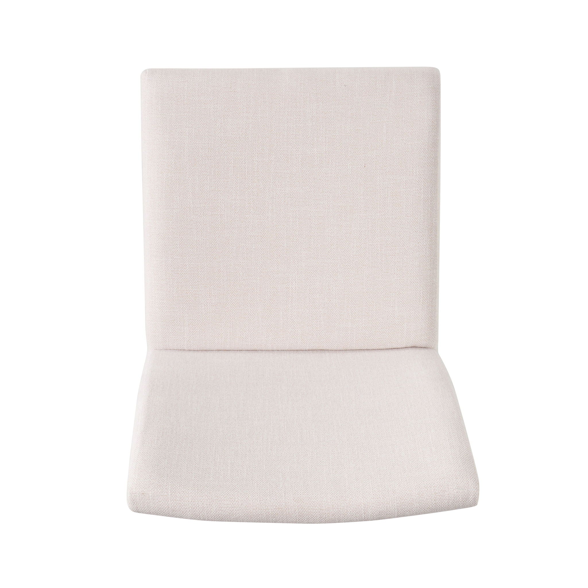 Dining Chairs With Upholstered Seat And Backrest (Set of 2) - Light Beige / Walnut