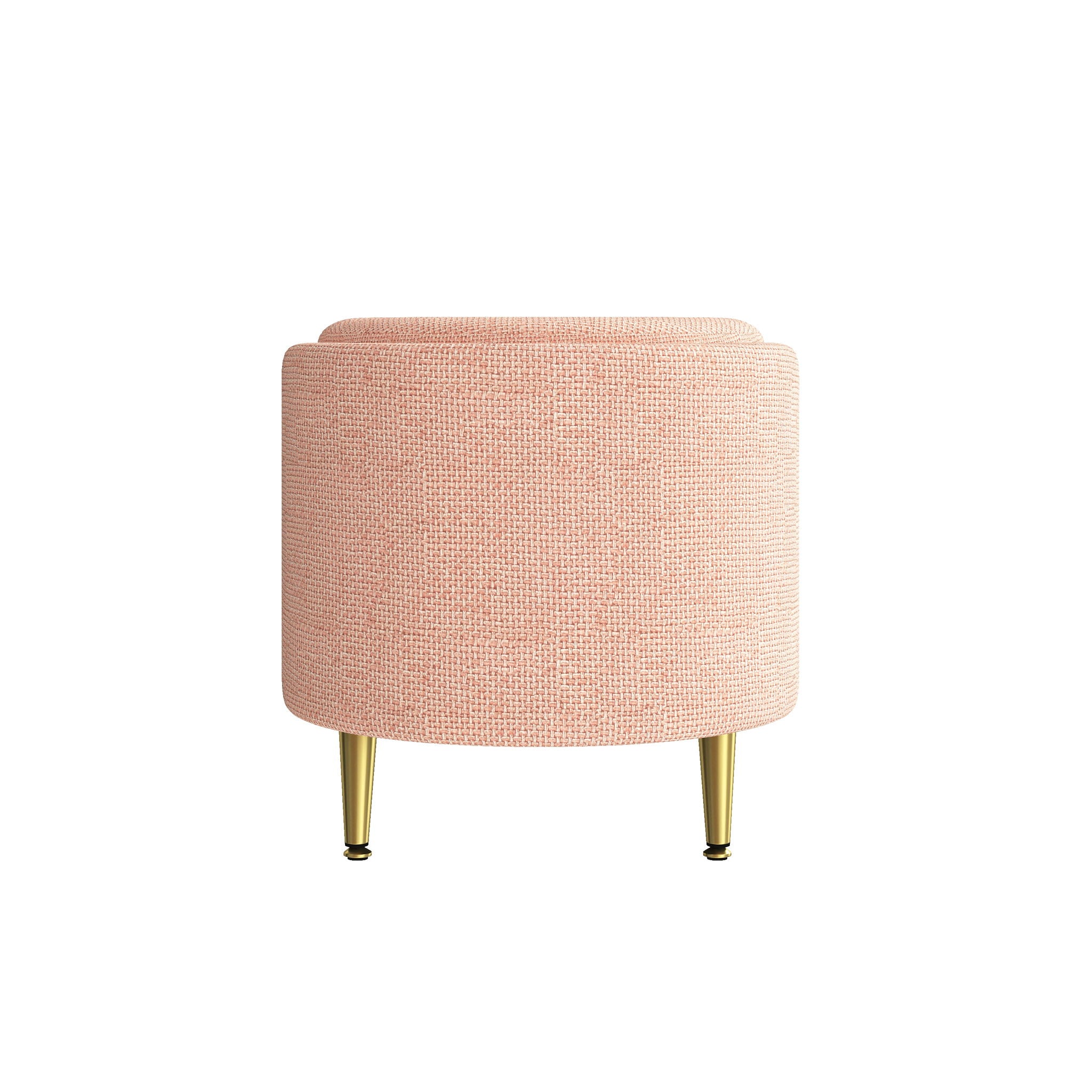 Modern Oval Storage Ottoman With Upholstery