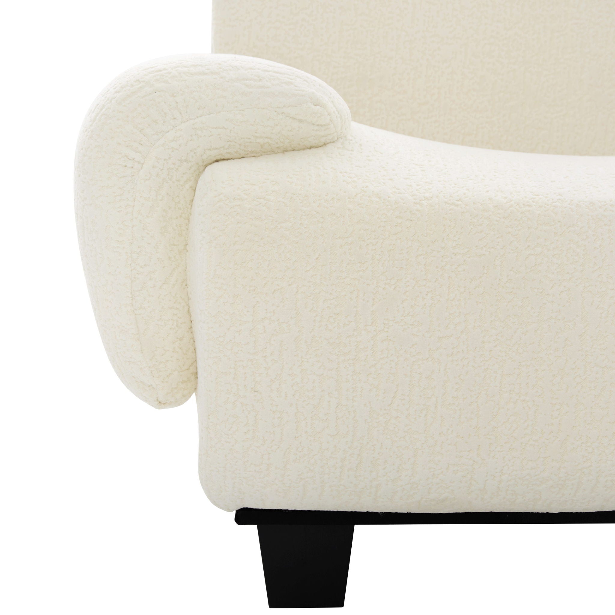 3 Seater Sofa Couch With Curved Armrests