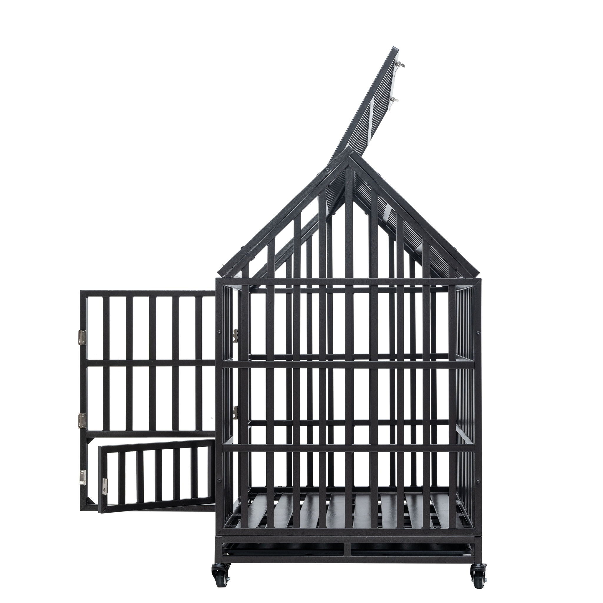 Heavy Duty Dog Crate Lockable Wheels